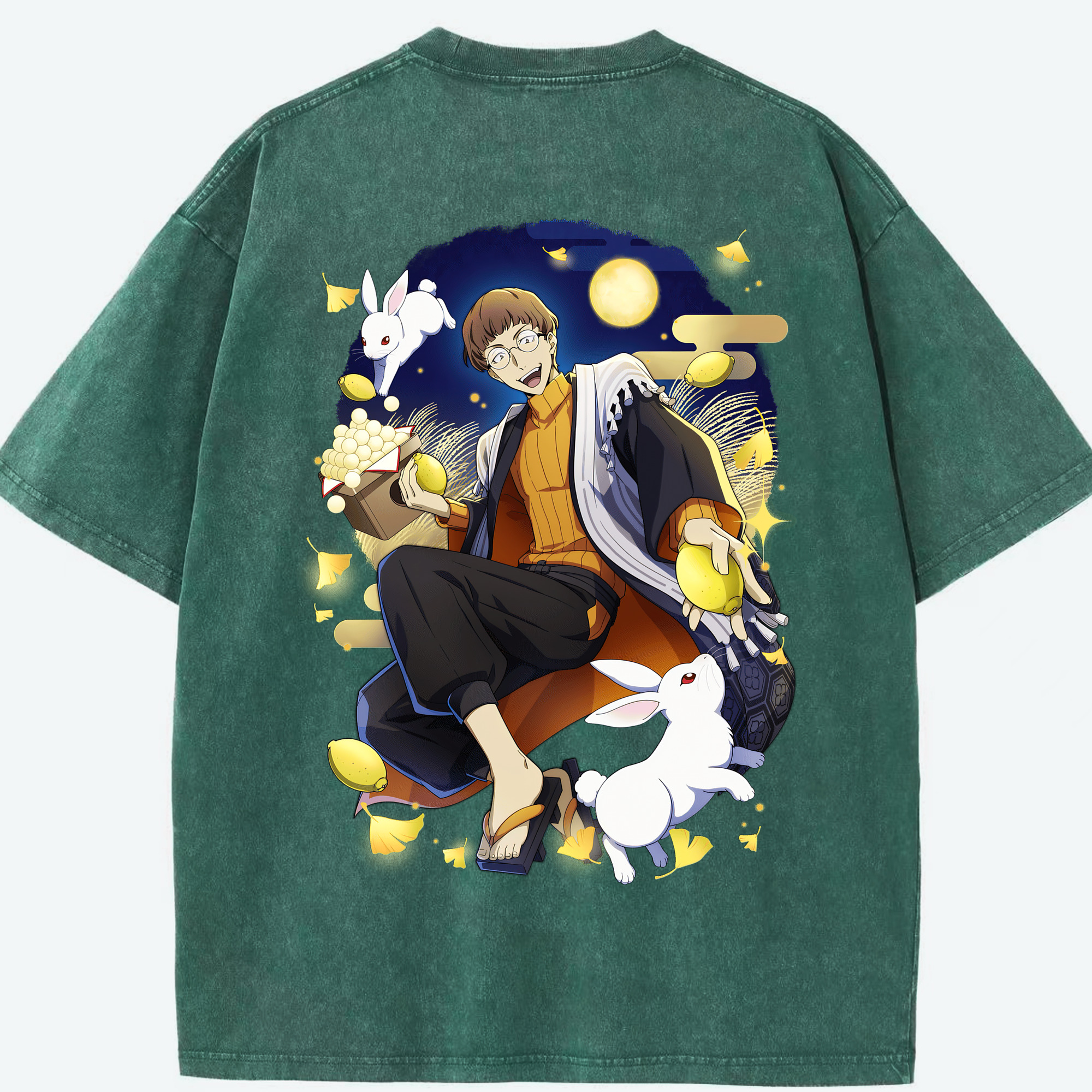 （画像用） 文豪ストレイドッグス Bungo Stray Dogs 綿100% ヴィンテージ風 半袖Tシャツ（背面プリント）